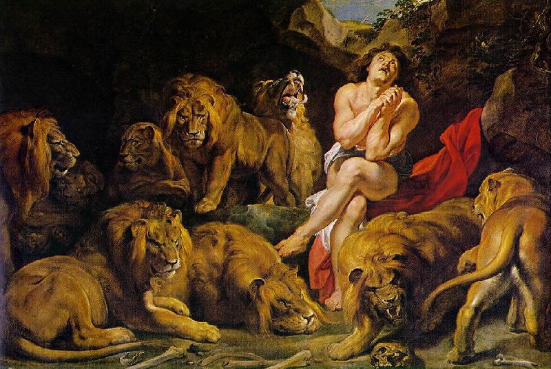 RUBENS, Pieter Pauwel Daniel in the Lion's Den af France oil painting art